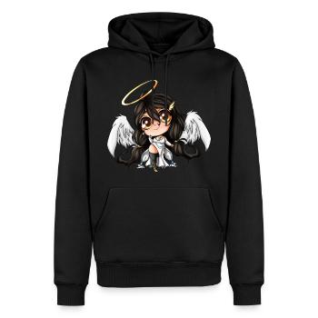 Chibi Angel Girl - Sweat à capuche Premium bio Homme - noir - Devant - Nico (187cm)