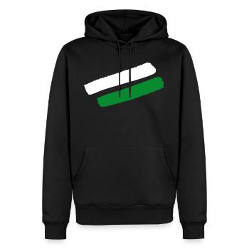 Steiermark Style Streifen - Männer Premium Bio Hoodie - Schwarz - Vorne - Nico (187cm)