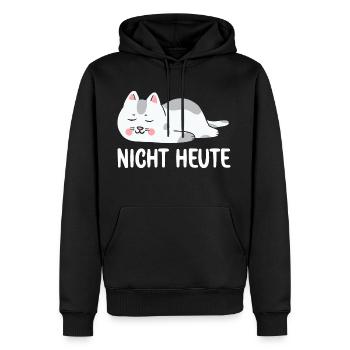 Bitte nicht Heute Müde Katze will schlafen Katzen - Männer Premium Bio Hoodie - Schwarz - Vorne - Nico (187cm)