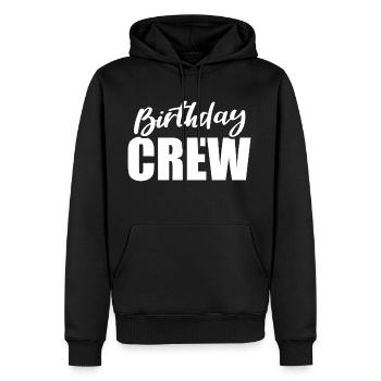 Birthday Squad or Crew - Männer Premium Bio Hoodie - Schwarz - Vorne - Nico (187cm)
