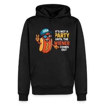 It's Not A Party Until The Wiener Comes Out Funny - Sweat à capuche Premium bio Homme - noir - Devant - Nico (187cm)