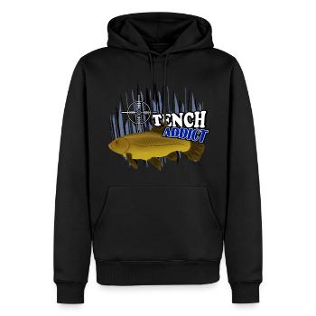 Tanche - Sweat à capuche Premium bio Homme - noir - Devant - Nico (187cm)