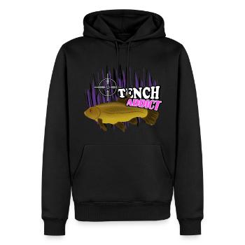 Tanche - Sweat à capuche Premium bio Homme - noir - Devant - Nico (187cm)
