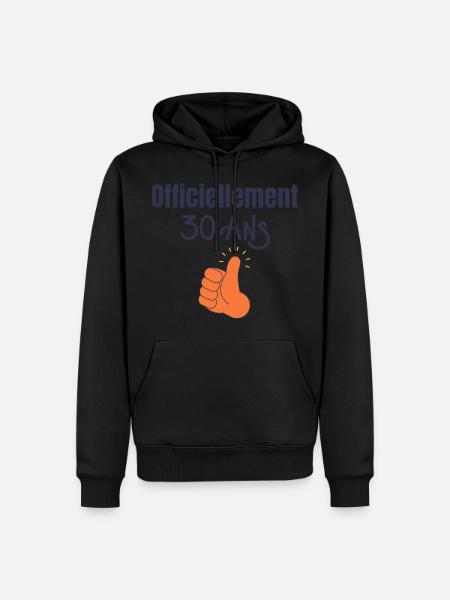 Officiellement 30 Ans - Sweat à capuche Premium bio Homme - noir