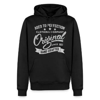 Original 1951 Jahrgang Retro 1951 Geburtstag 1951 - Männer Premium Bio Hoodie - Schwarz - Vorne - Nico (187cm)