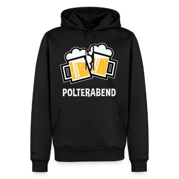Polterabend (JGA Bier Bayrische Bierkrüge / 3C) - Männer Premium Bio Hoodie - Schwarz - Vorne - Nico (187cm)