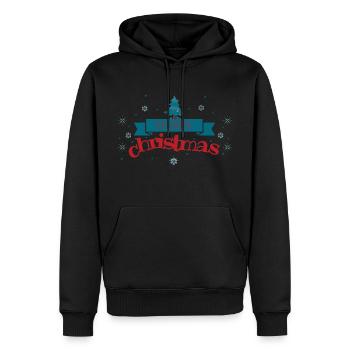 MERRY CHRISTMAS - Sweat à capuche Premium bio Homme - noir - Devant - Nico (187cm)