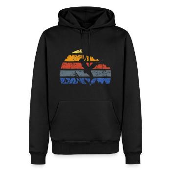 climbing - Männer Premium Bio Hoodie - Schwarz - Vorne - Nico (187cm)