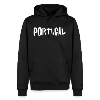 Portugal - Männer Premium Bio Hoodie - Schwarz - Vorne - Nico (187cm)