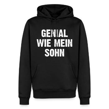 Genial Wie Mein Sohn - Männer Premium Bio Hoodie - Schwarz - Vorne - Nico (187cm)