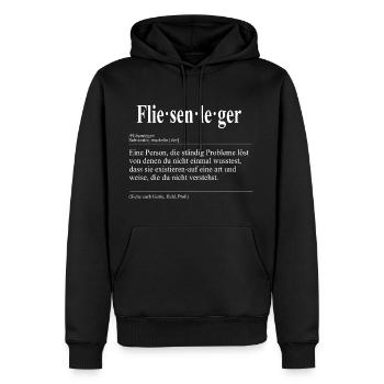 Fliesenleger Lustige Berufs Definition - Männer Premium Bio Hoodie - Schwarz - Vorne - Nico (187cm)