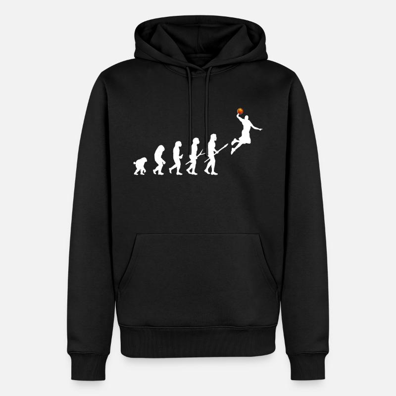 Basket Humour Evotlution Basketteur - Sweat à capuche Premium bio Homme - noir