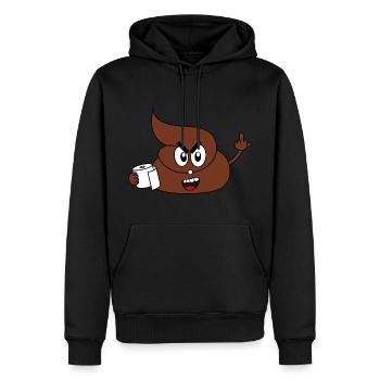 Merde tas de papier hygiénique Corona Virus - Sweat à capuche Premium bio Homme - noir - Devant - Nico (187cm)