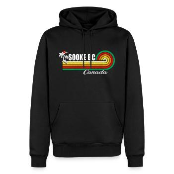 retro Sooke BC Vancouver Island Kanada - Männer Premium Bio Hoodie - Schwarz - Vorne - Nico (187cm)