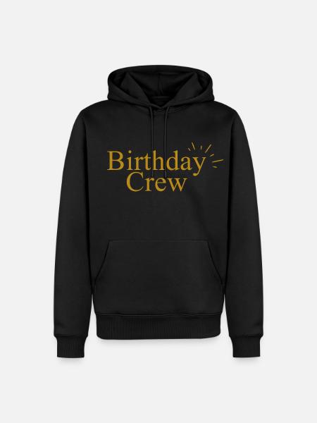 Birthday Crew - Männer Premium Bio Hoodie - Schwarz