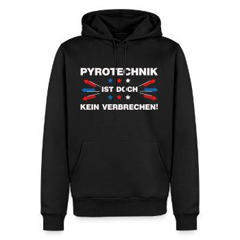 Pyrotechnik ist doch kein Verbrechen Feuerwerk - Männer Premium Bio Hoodie - Schwarz - Vorne - Nico (187cm)