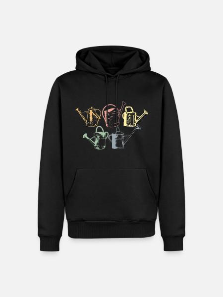 GARTEN GIEßKANNE GÄRTNER - Männer Premium Bio Hoodie - Schwarz