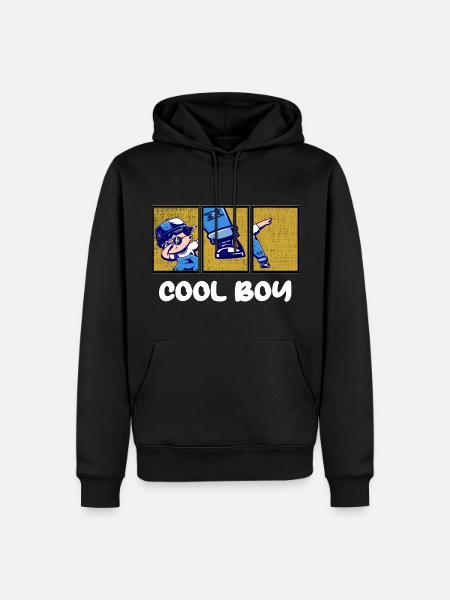 garçon cool - Sweat à capuche Premium bio Homme - noir