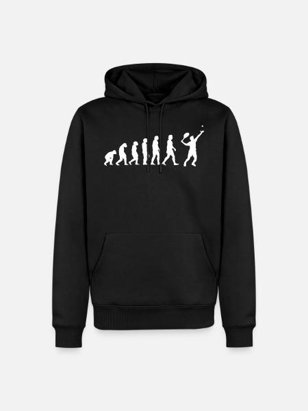 Tennis Evolution Tennis Player Lustig - Men’s Premium Organic Hoodie - black