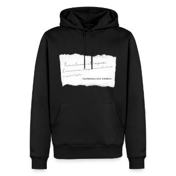 Confessions d'un médecin – Humour médical - Sweat à capuche Premium bio Homme - noir - Devant - Nico (187cm)