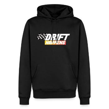 Drift happens | dream Artworks - Männer Premium Bio Hoodie - Schwarz - Vorne - Nico (187cm)