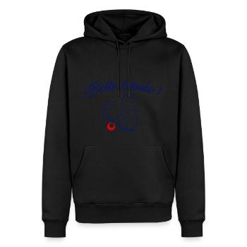 Belle Boule - Sweat à capuche Premium bio Homme - noir - Devant - Nico (187cm)