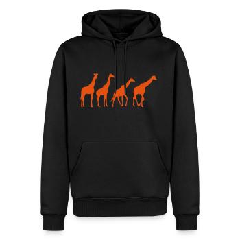 giraffe giraffe animation 2 - Männer Premium Bio Hoodie - Schwarz - Vorne - Nico (187cm)