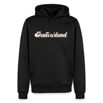 Deutschland - Männer Premium Bio Hoodie - Schwarz - Vorne - Nico (187cm)