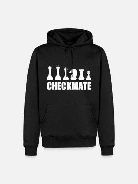 Checkmate Chess, Chess Pieces - Men’s Premium Organic Hoodie - black