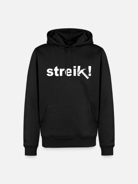 Strike - Men’s Premium Organic Hoodie - black