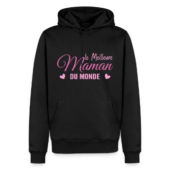 Zärtliches und emotionales Design - Außergewöhnliche Mütter - Männer Premium Bio Hoodie - Schwarz - Vorne - Nico (187cm)