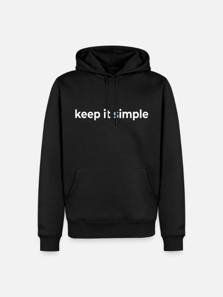 keep it simple - Männer Premium Bio Hoodie - Schwarz