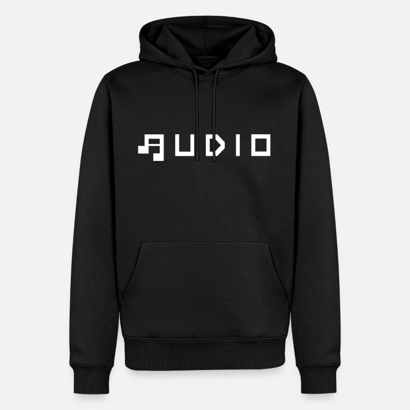 Audio - Sweat à capuche Premium bio Homme - noir