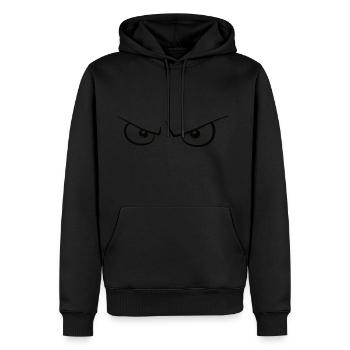 mauvais oeil - Sweat à capuche Premium bio Homme - noir - Devant - Nico (187cm)
