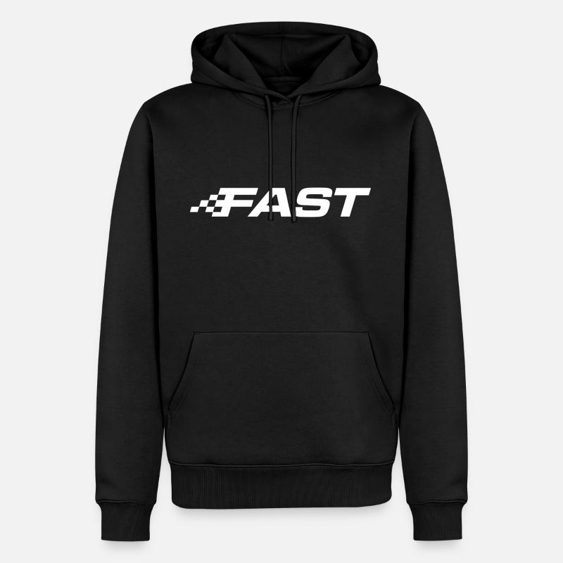 Fast - Männer Premium Bio Hoodie - Schwarz