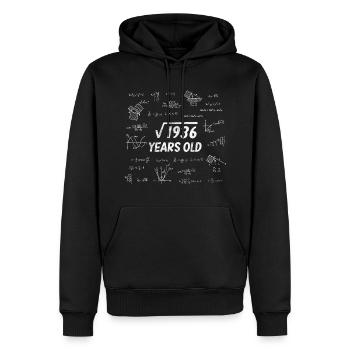 Square root from 1936 - 44th birthday math nerd - Men’s Premium Organic Hoodie - black - Front - Nico (187cm)