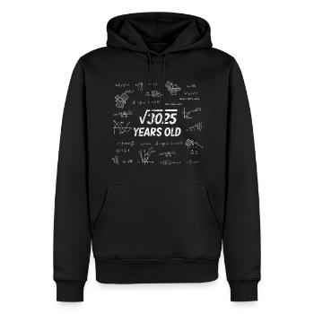 Square root from 3025 - 55th birthday math nerd - Men’s Premium Organic Hoodie - black - Front - Nico (187cm)