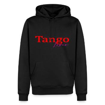 Tango - Men’s Premium Organic Hoodie - black - Front - Nico (187cm)