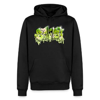 Graffiti Splash - Sweat à capuche Premium bio Homme - noir - Devant - Nico (187cm)