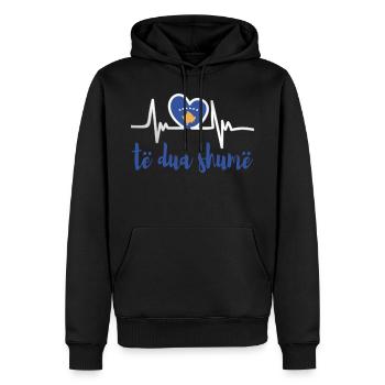 albanisch kosovo albania shirt te dua shume - Männer Premium Bio Hoodie - Schwarz - Vorne - Nico (187cm)