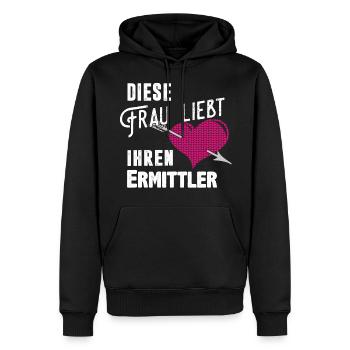 Diese Frau liebt ihren Ermittler - Männer Premium Bio Hoodie - Schwarz - Vorne - Nico (187cm)