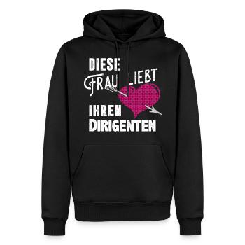 Diese Frau liebt ihren Dirigenten - Männer Premium Bio Hoodie - Schwarz - Vorne - Nico (187cm)