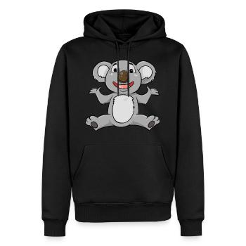 Koala - Phascolarctos Cinereus Australie - Sweat à capuche Premium bio Homme - noir - Devant - Nico (187cm)
