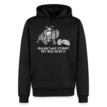Witziges Motiv - Männer Premium Bio Hoodie - Schwarz - Vorne - Nico (187cm)