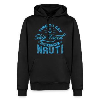 Il est temps d'avoir un navire face à face et un petit cadeau de Nauti - Sweat à capuche Premium bio Homme - noir - Devant - Nico (187cm)