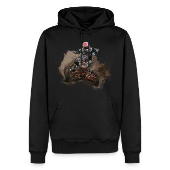 Quad Driver #250 - Men’s Premium Organic Hoodie - black - Front - Nico (187cm)