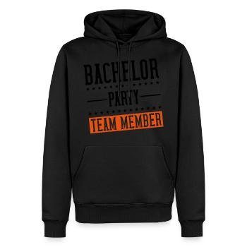 junggesellen abschied party - Männer Premium Bio Hoodie - Schwarz - Vorne - Nico (187cm)