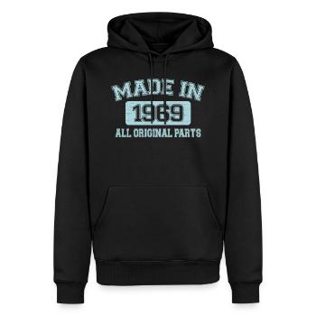 Cadeau de 53e anniversaire Né en 1969 T-Shirt - Sweat à capuche Premium bio Homme - noir - Devant - Nico (187cm)
