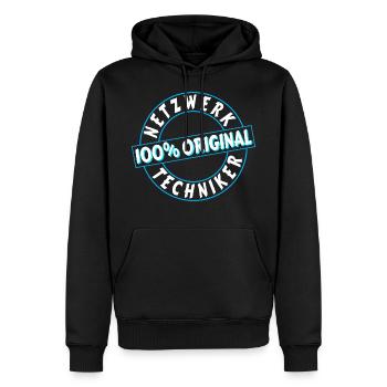 Netzwerktechniker Geschenk Geschenkidee Netzwerke - Männer Premium Bio Hoodie - Schwarz - Vorne - Nico (187cm)