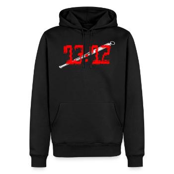 1312 Streetwear de l'ACAB - Sweat à capuche Premium bio Homme - noir - Devant - Nico (187cm)